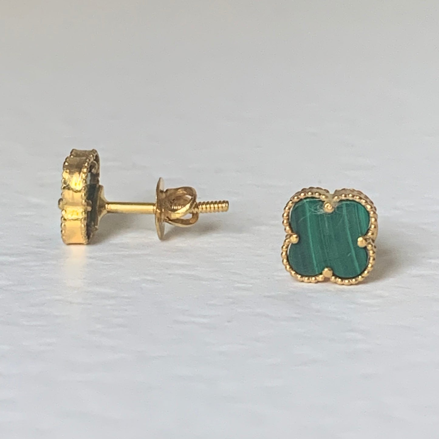 22ct Luxury Clover Stud Pair | 8mm