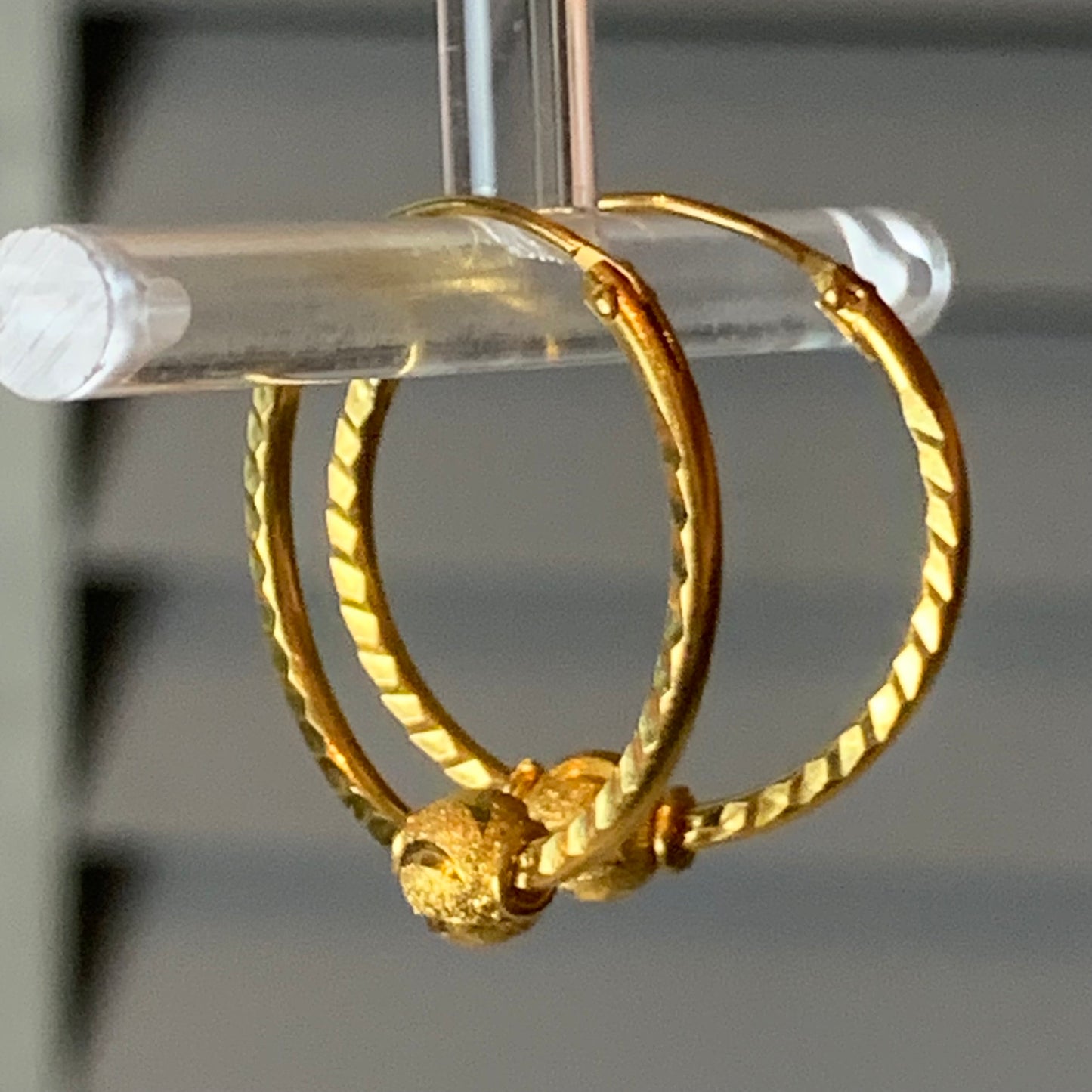 22ct Gold Hoop Pair | 24mm