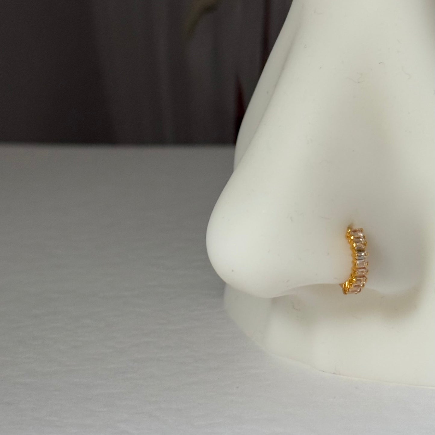 All gold cluster hoop | 6mm