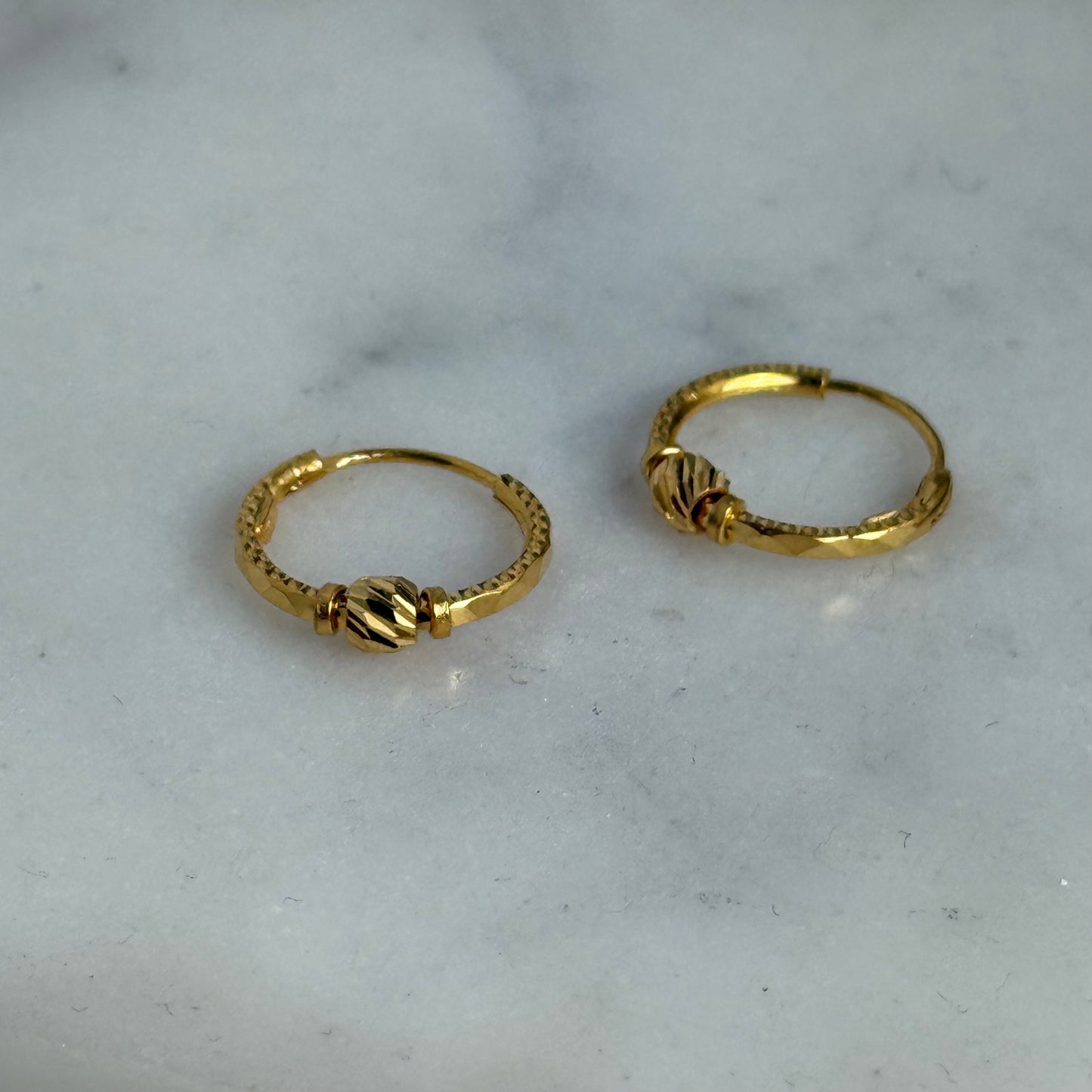 22ct gold hoop pair | 11mm