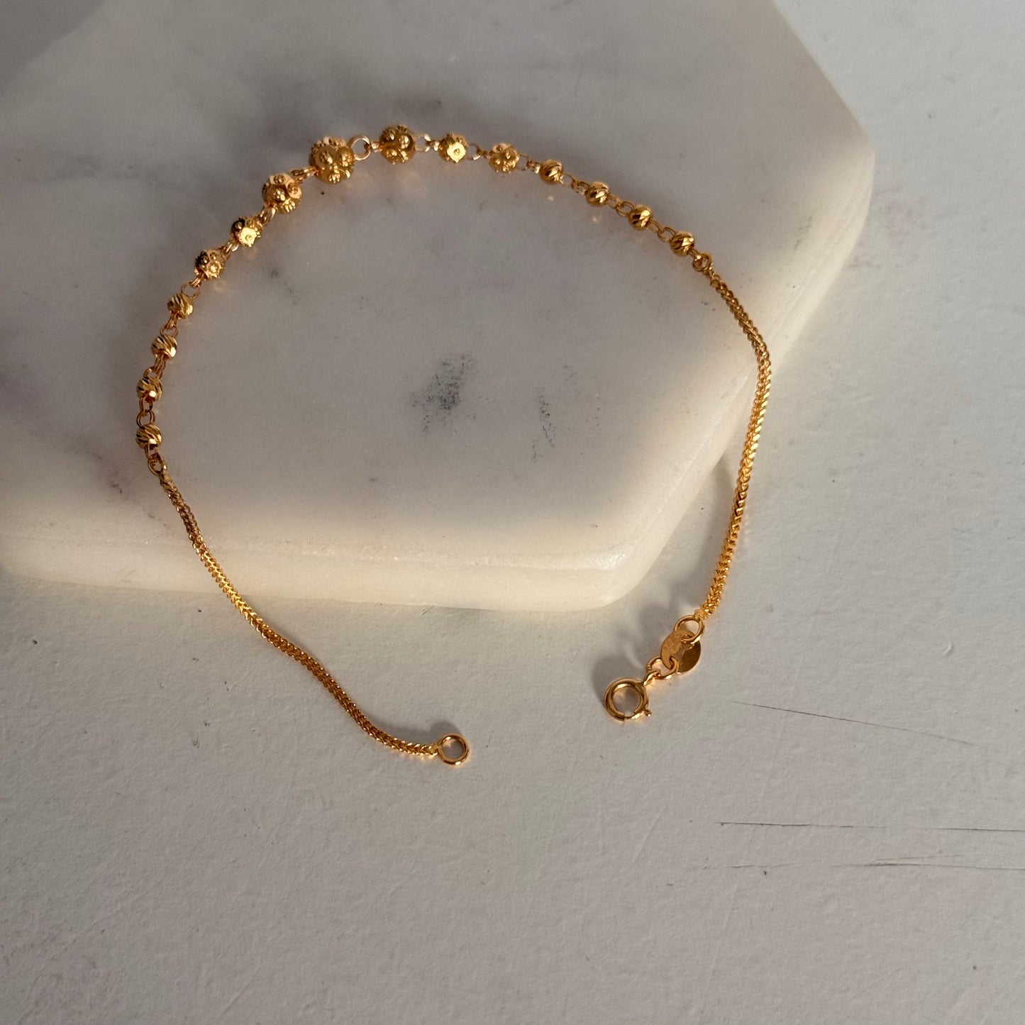 Esme, 22ct gold bracelet | 7.4 inches