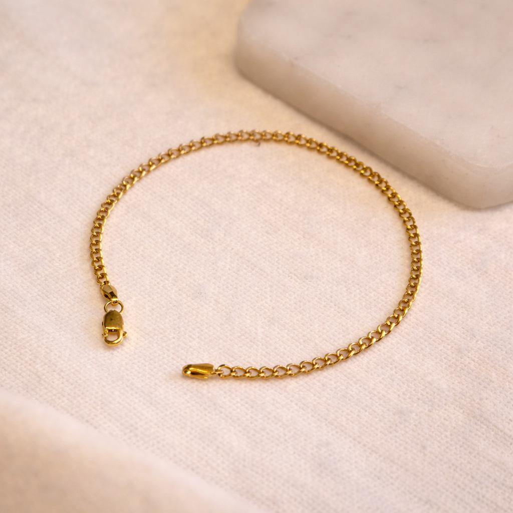 Link chain minimal bracelet | 22ct