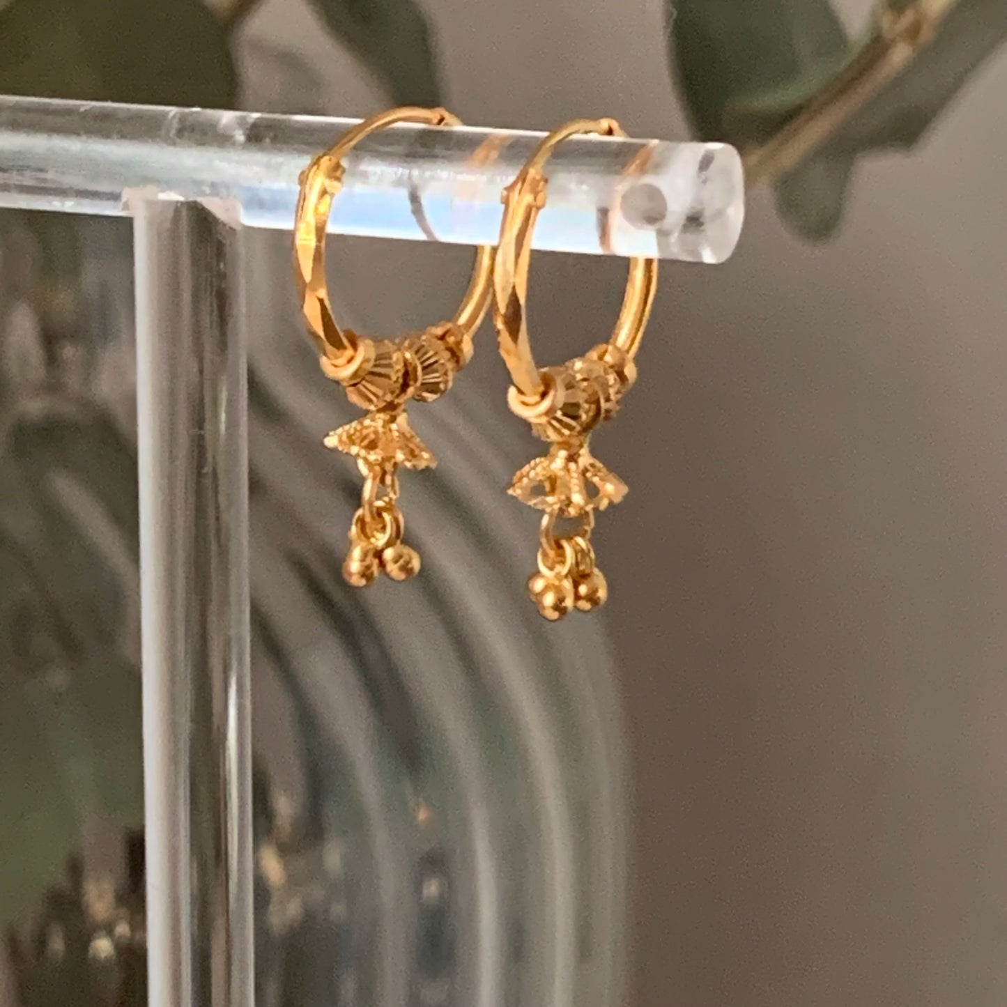 18ct Gold Jumka Hoop Pair | 10mm