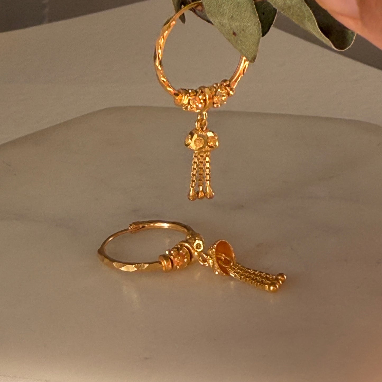 22ct gold small jumka pair