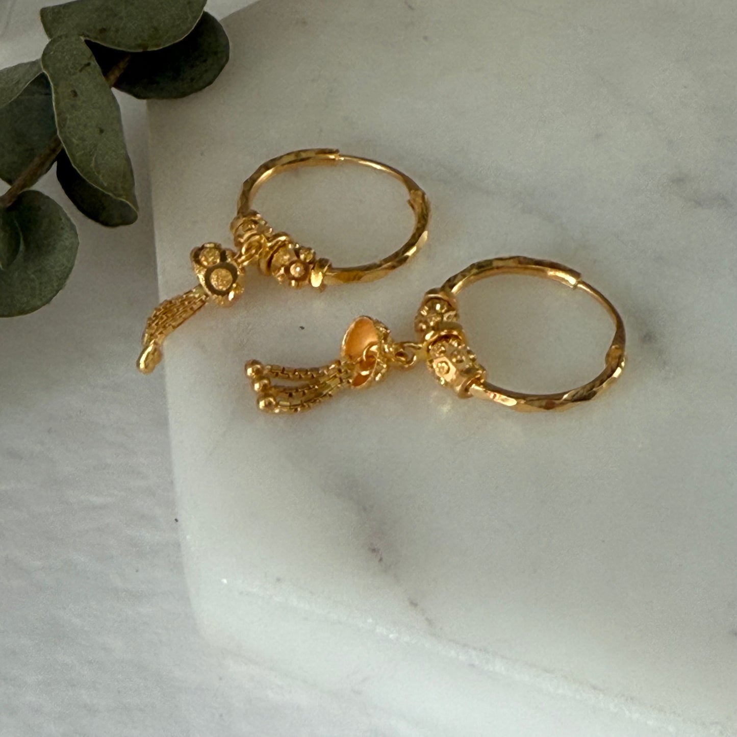 22ct gold small jumka pair