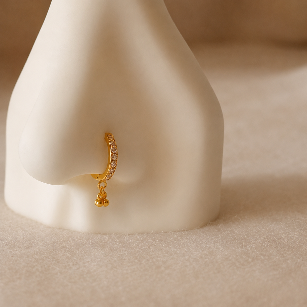 18ct Gold dangly Hoop