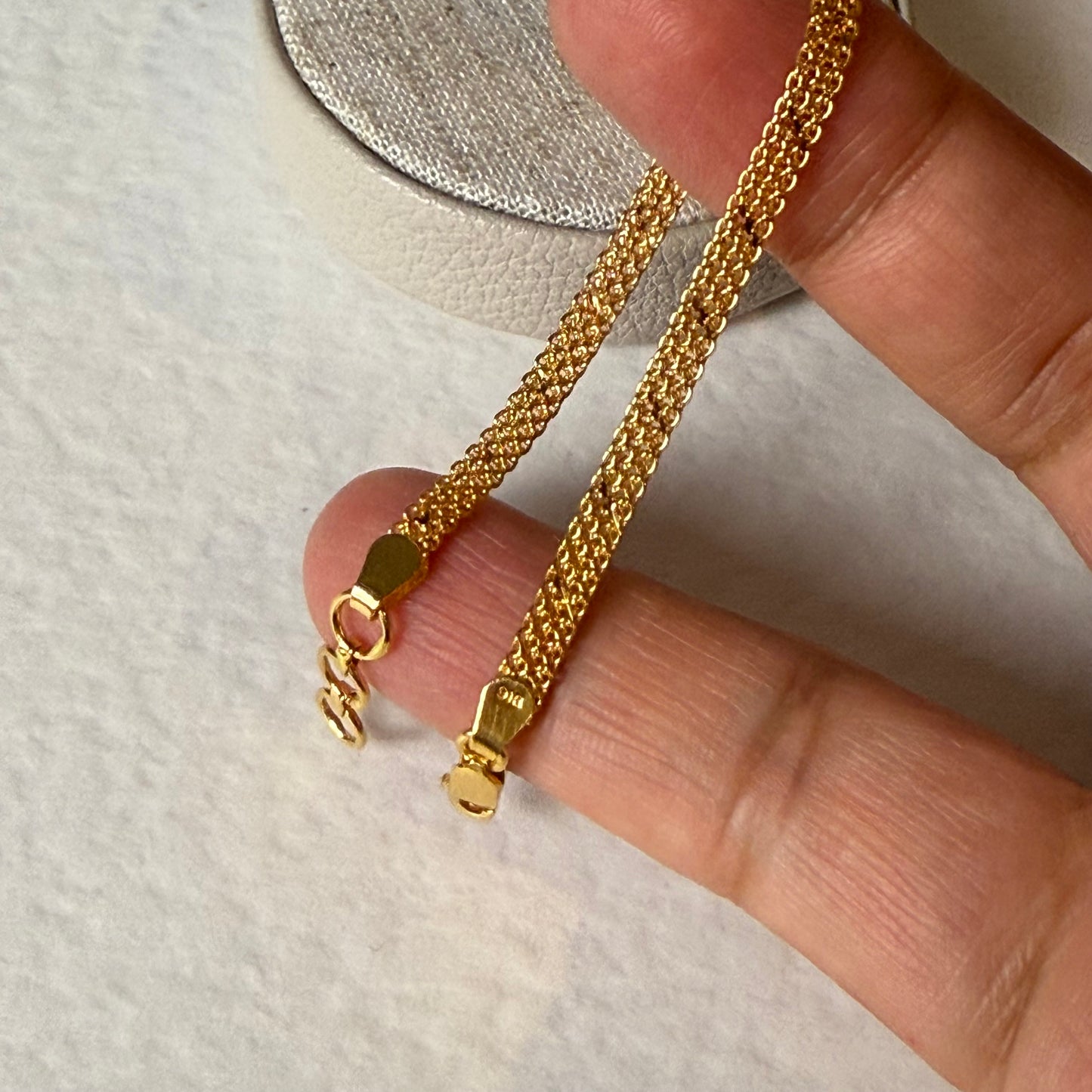 22ct gold flat baby bracelet
