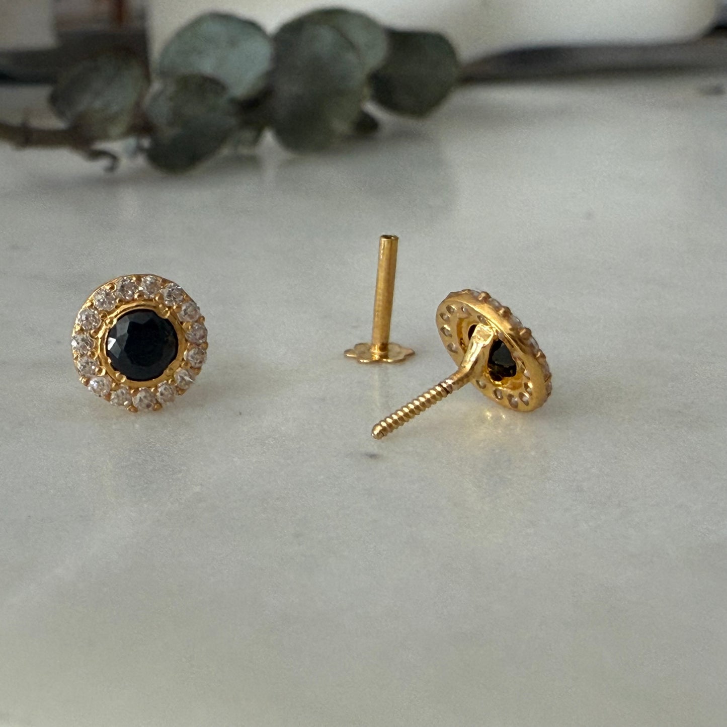 14ct Gold Stud Pair | 7mm