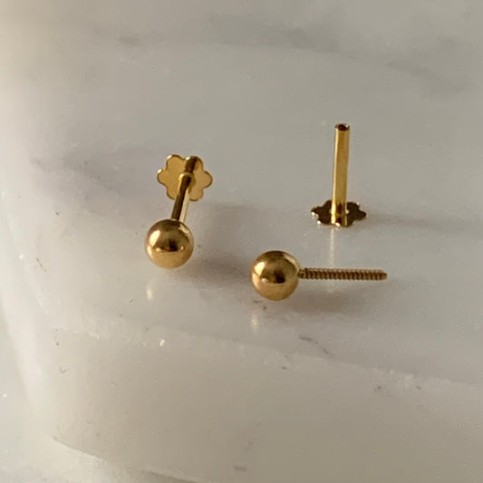 18ct Gold Stud Pair | 3.5mm