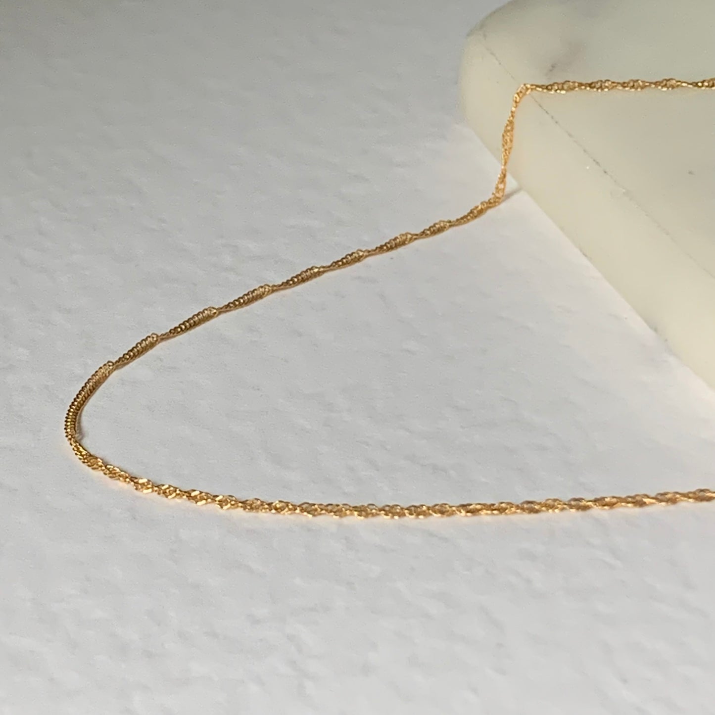 22ct Gold Dainty Chain | 16 inches