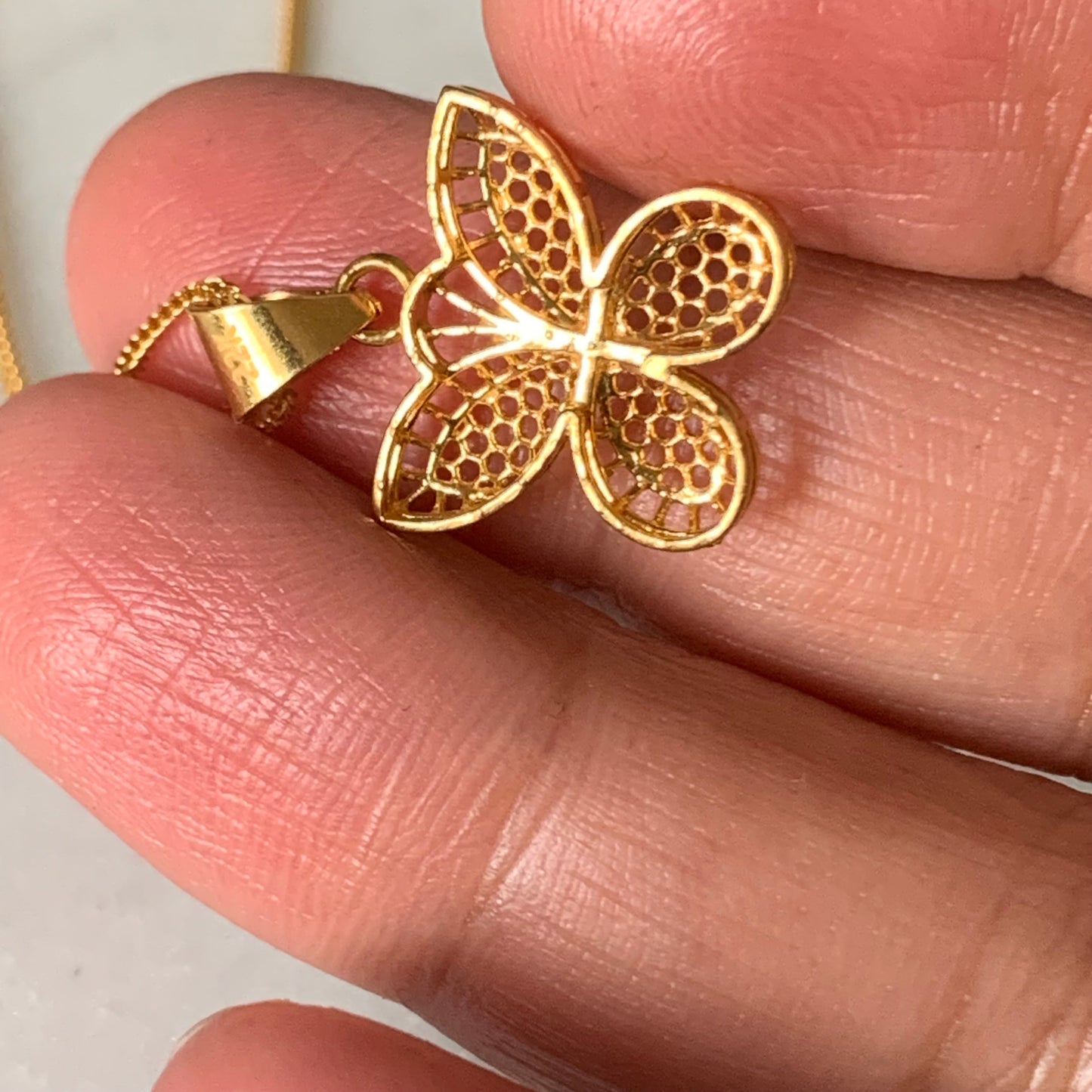 22ct Gold Butterfly Pendant