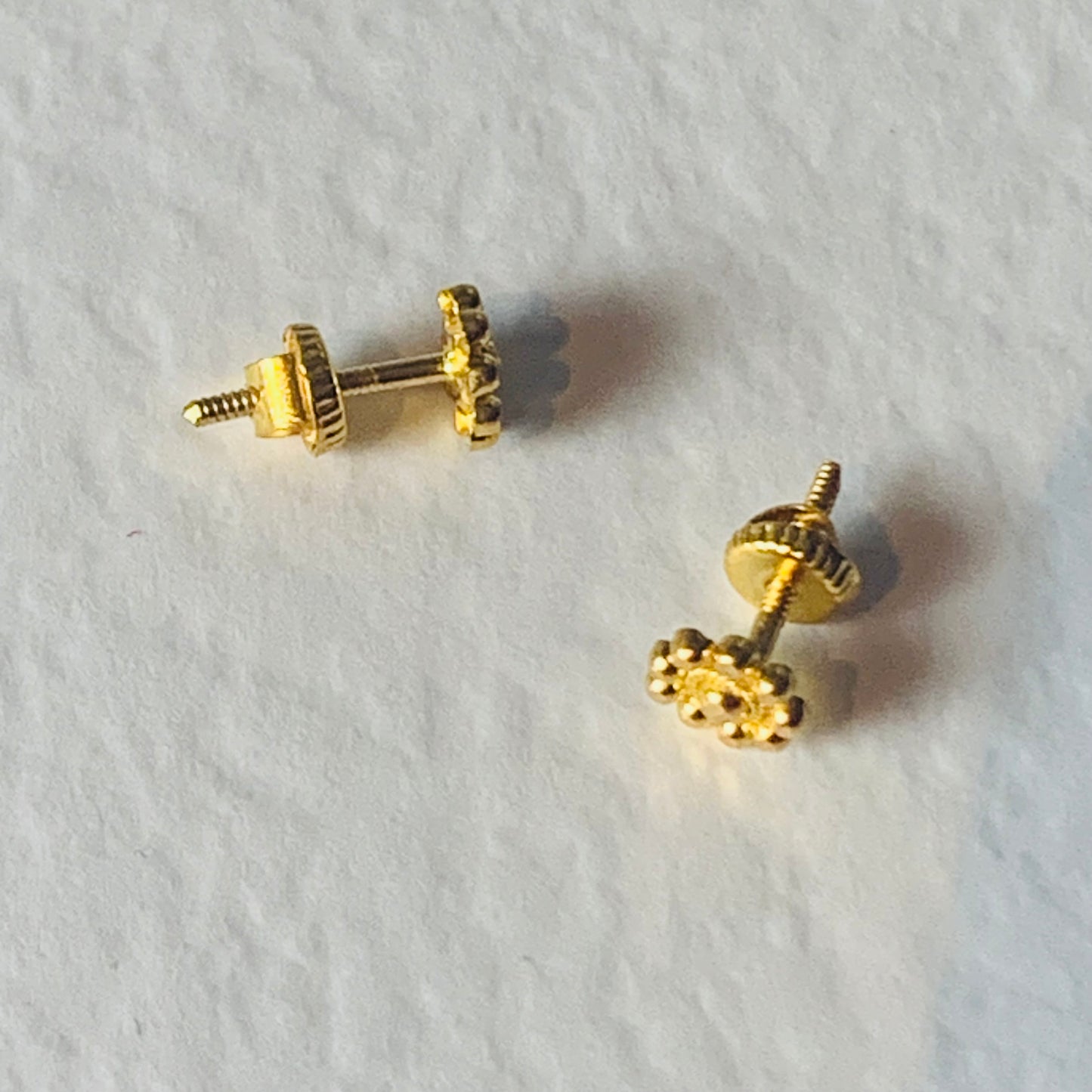 22ct Gold Flower Stud Pair | 6mm