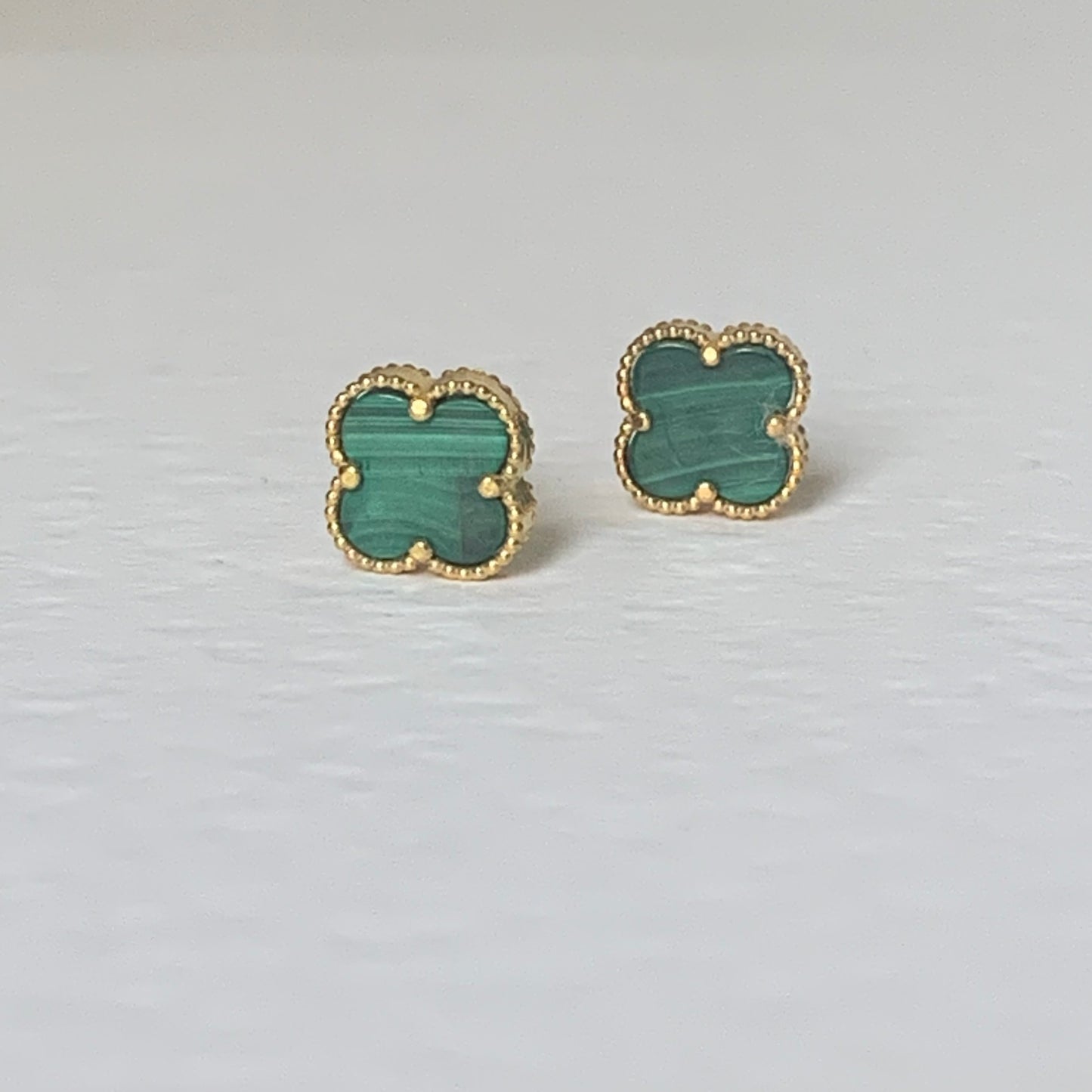 22ct Luxury Clover Stud Pair | 8mm