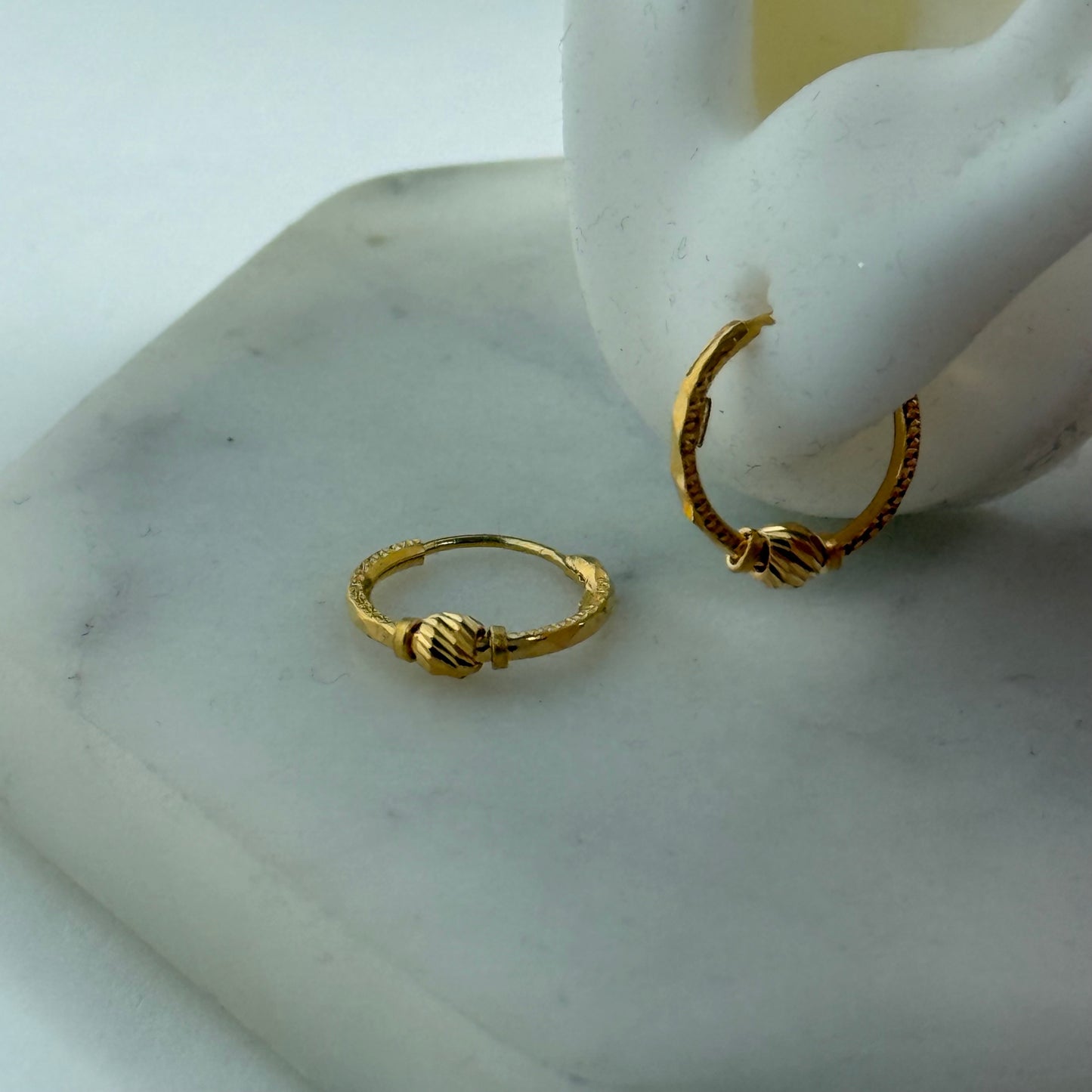 22ct gold hoop pair | 11mm