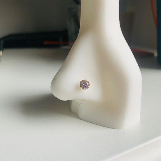 18ct Single 5mm Stud