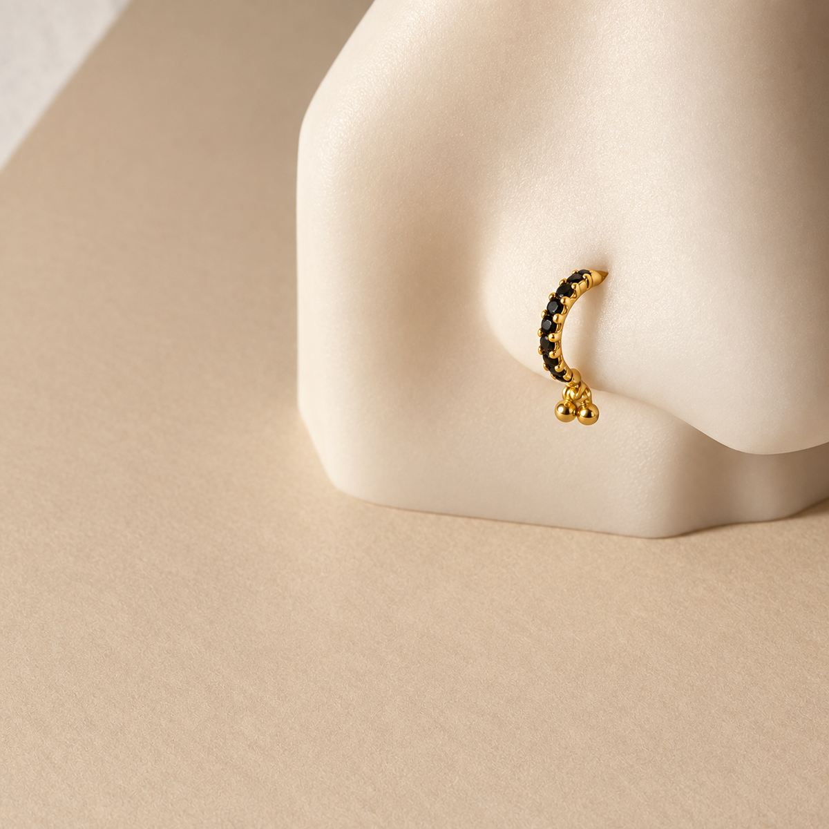 Drop-stud, 14ct | 6mm