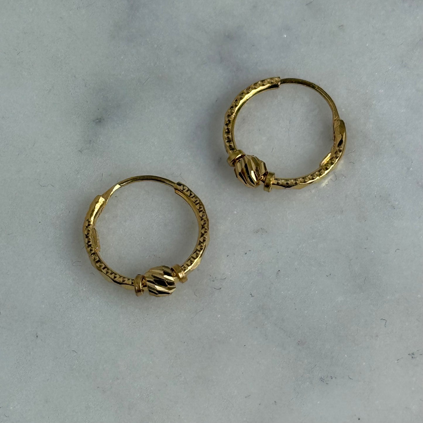 22ct gold hoop pair | 11mm