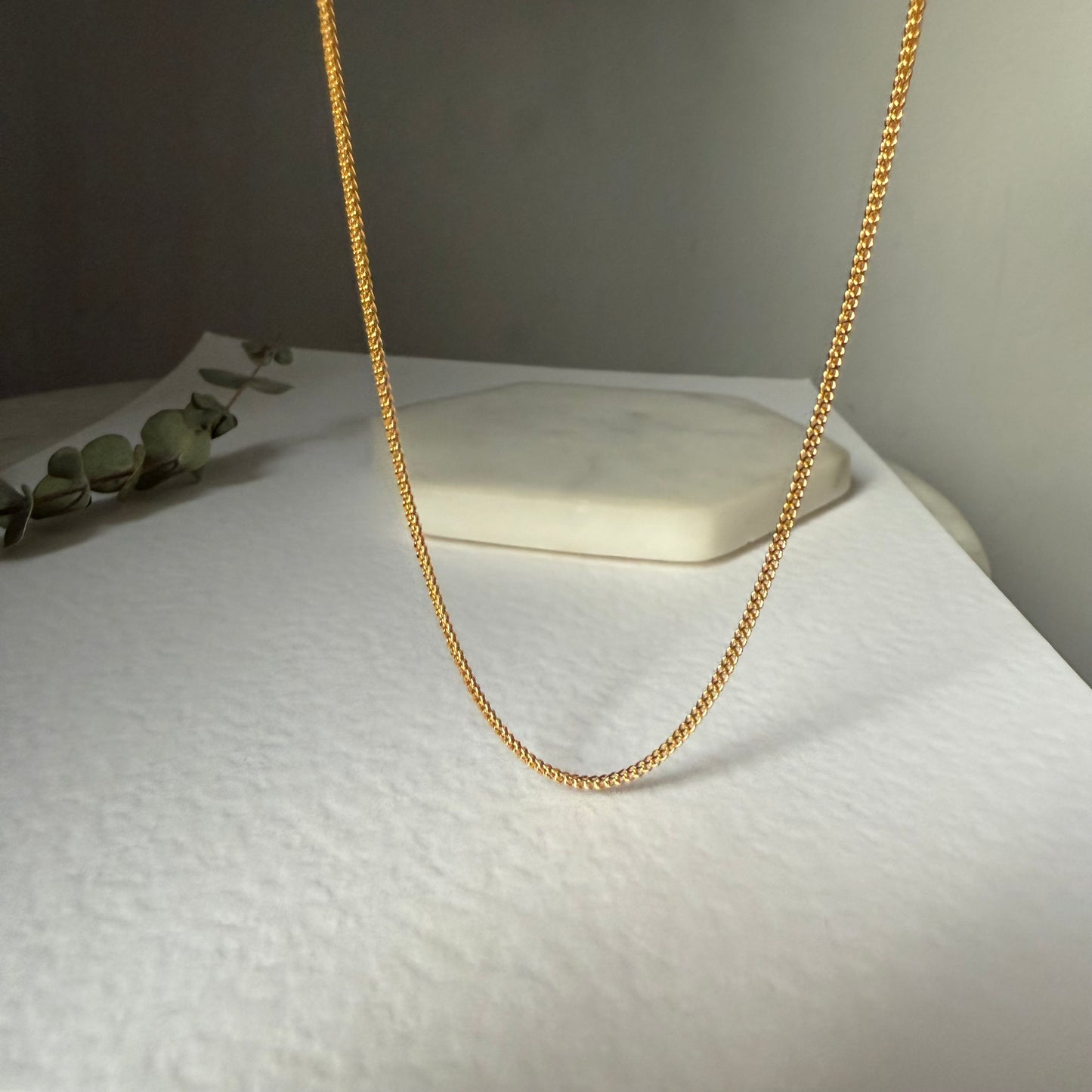 22ct gold short necklace | 15.9 inches
