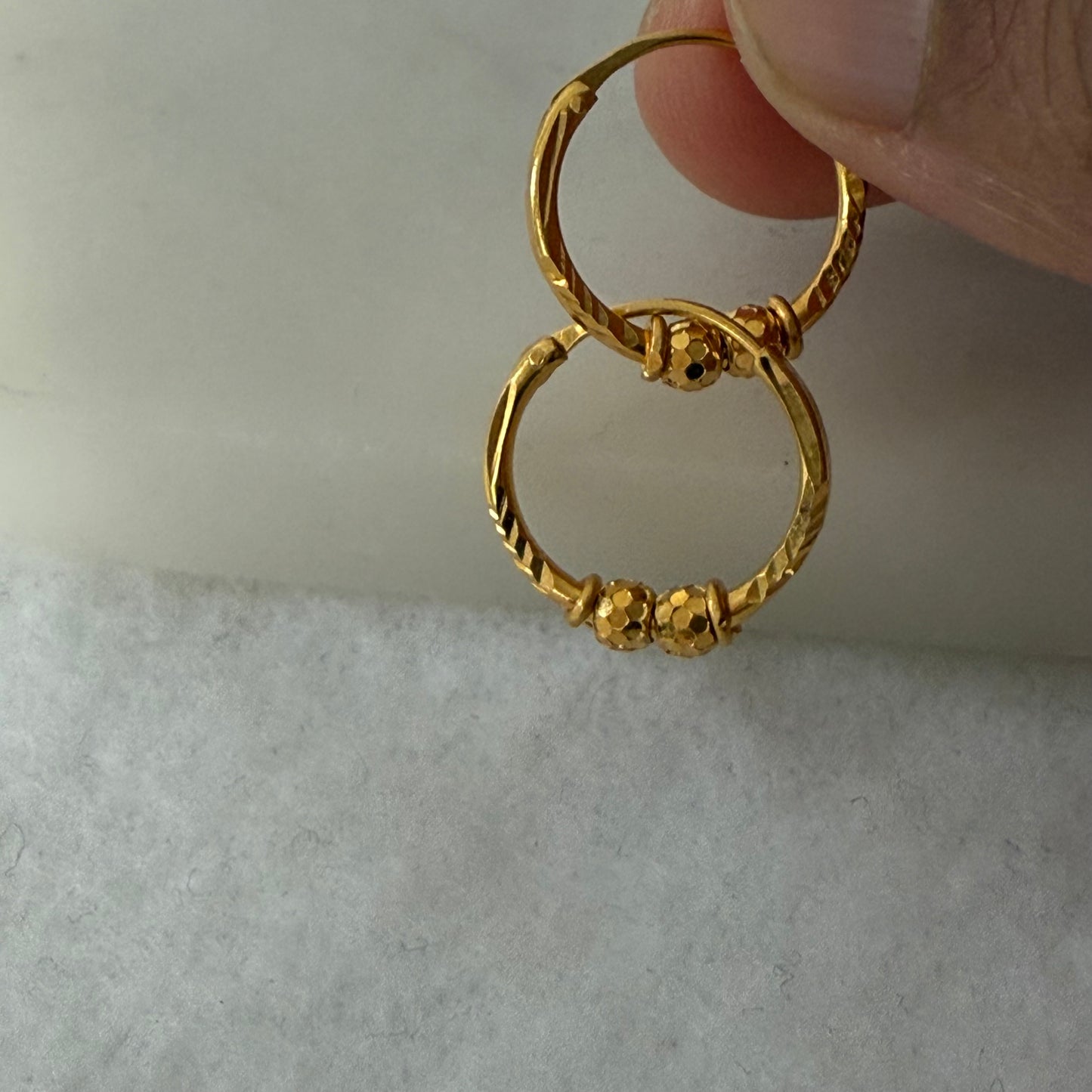 22ct Gold Hoop Pair | small