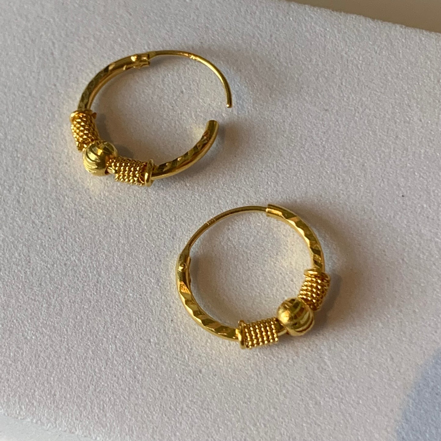 22ct Gold Hoop Pair | 16mm