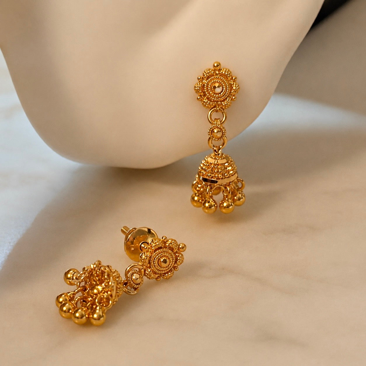 Idlib | 22ct Gold Jumka Stud Pair