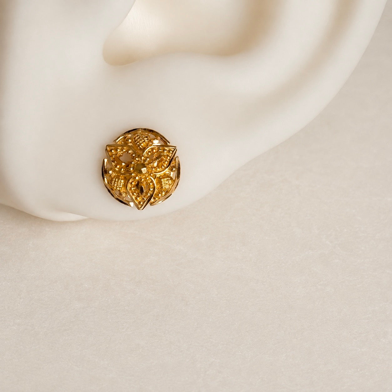 Jaipur - 22ct Gold Stud Pair | 10mm