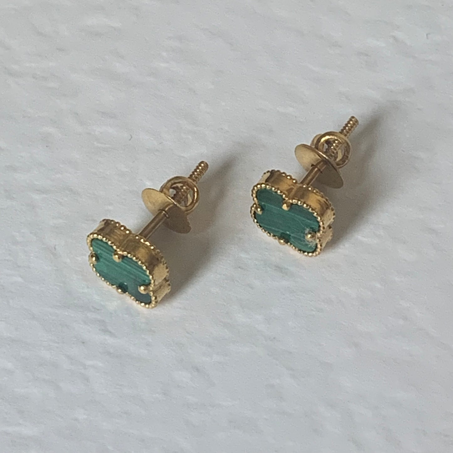 22ct Luxury Clover Stud Pair | 8mm