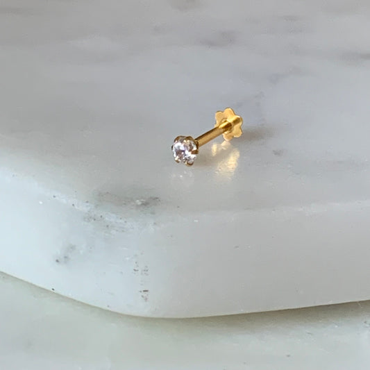 18ct Gold Stud | 2mm