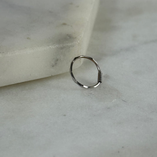 14ct white gold hoop | 9mm