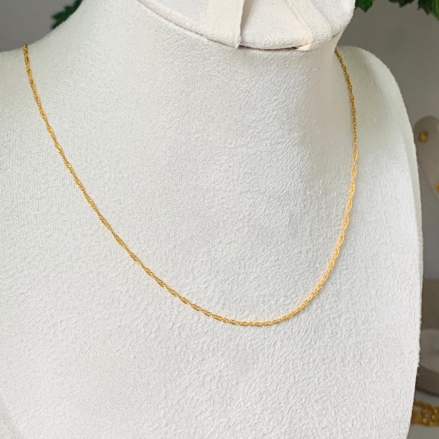 22ct Gold Dainty Chain | 16 inches