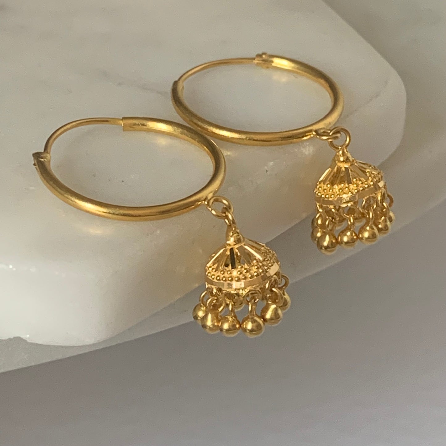 22ct Classic Jumka Hoops | Medium