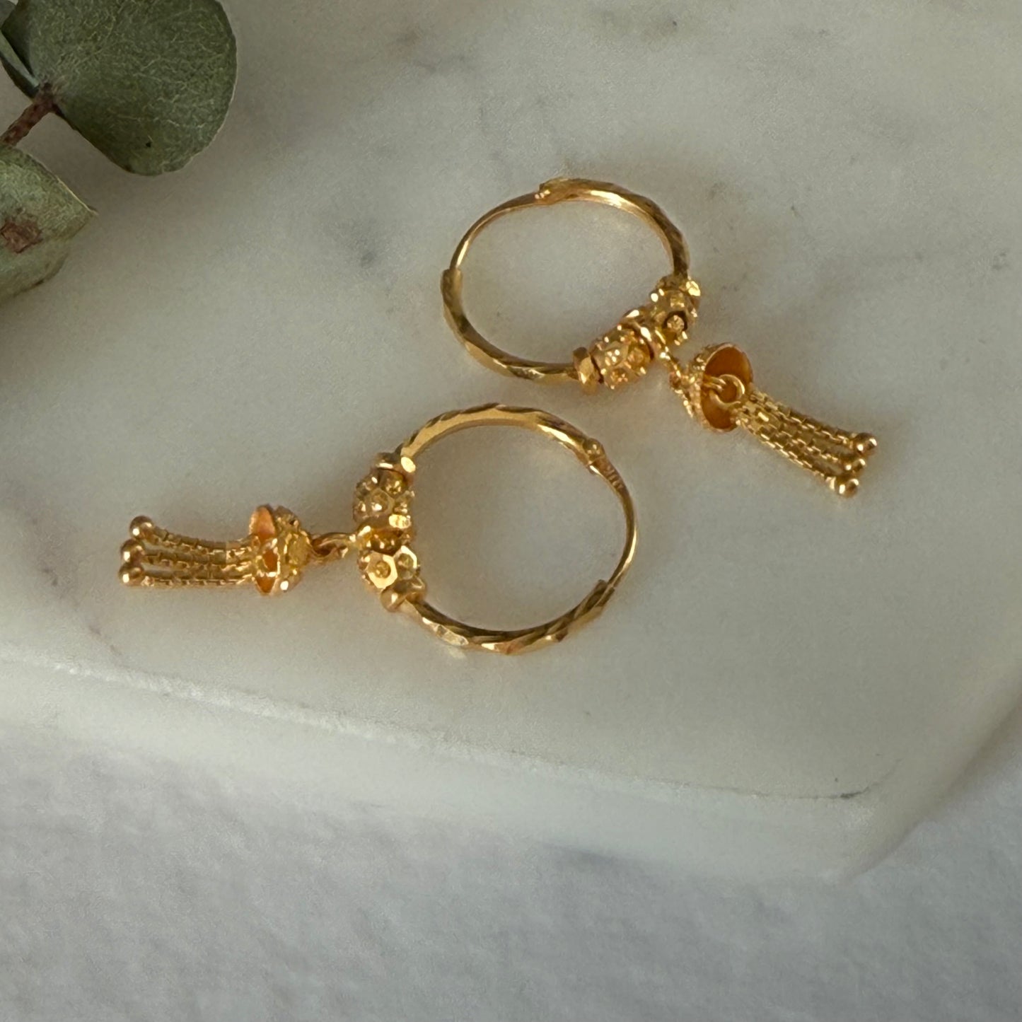 22ct gold small jumka pair