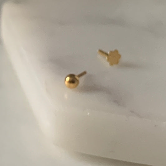 18ct Gold Stud| 3mm