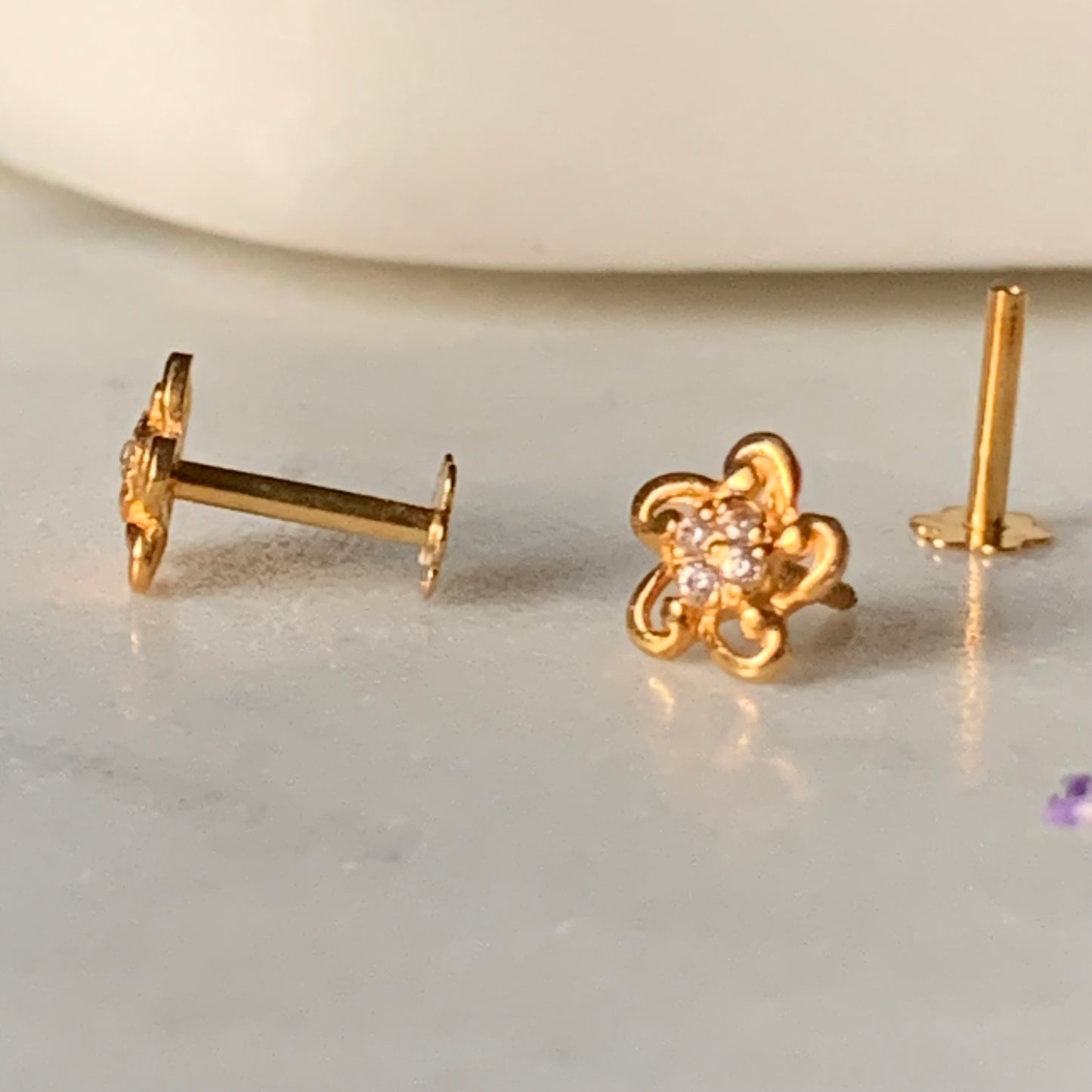 18ct Gold Stud Pair | 6mm