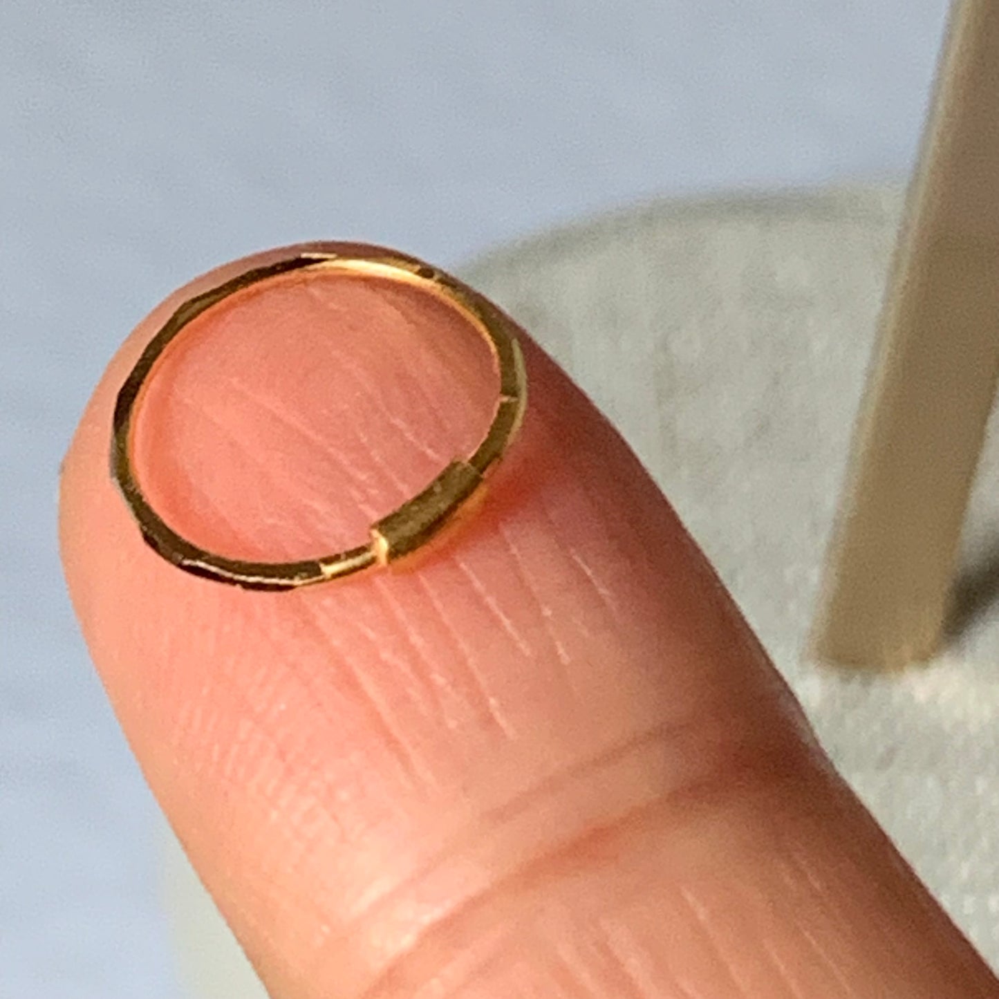 18ct Gold diamond cut hoop | 9mm