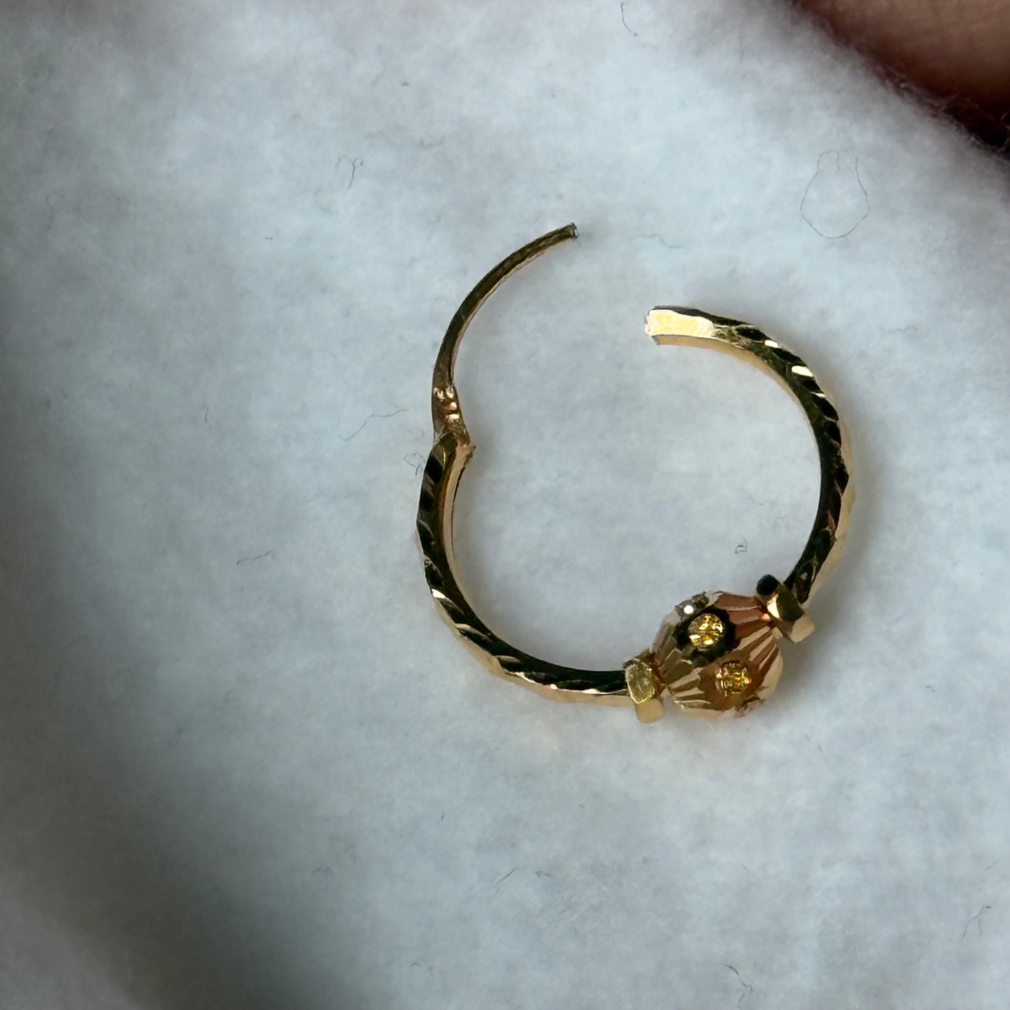 22ct gold hoop pair | 12mm