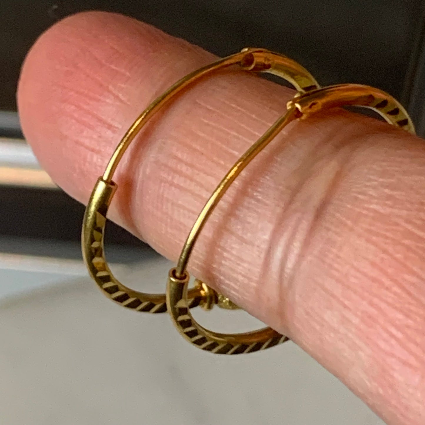 22ct Gold Hoop Pair | 24mm