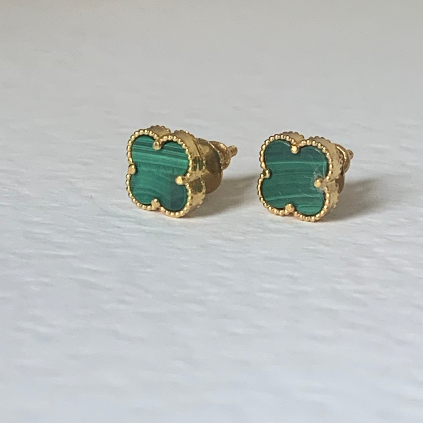 22ct Luxury Clover Stud Pair | 8mm