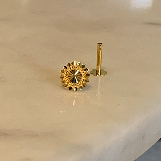 18ct Gold Single Stud | 6mm