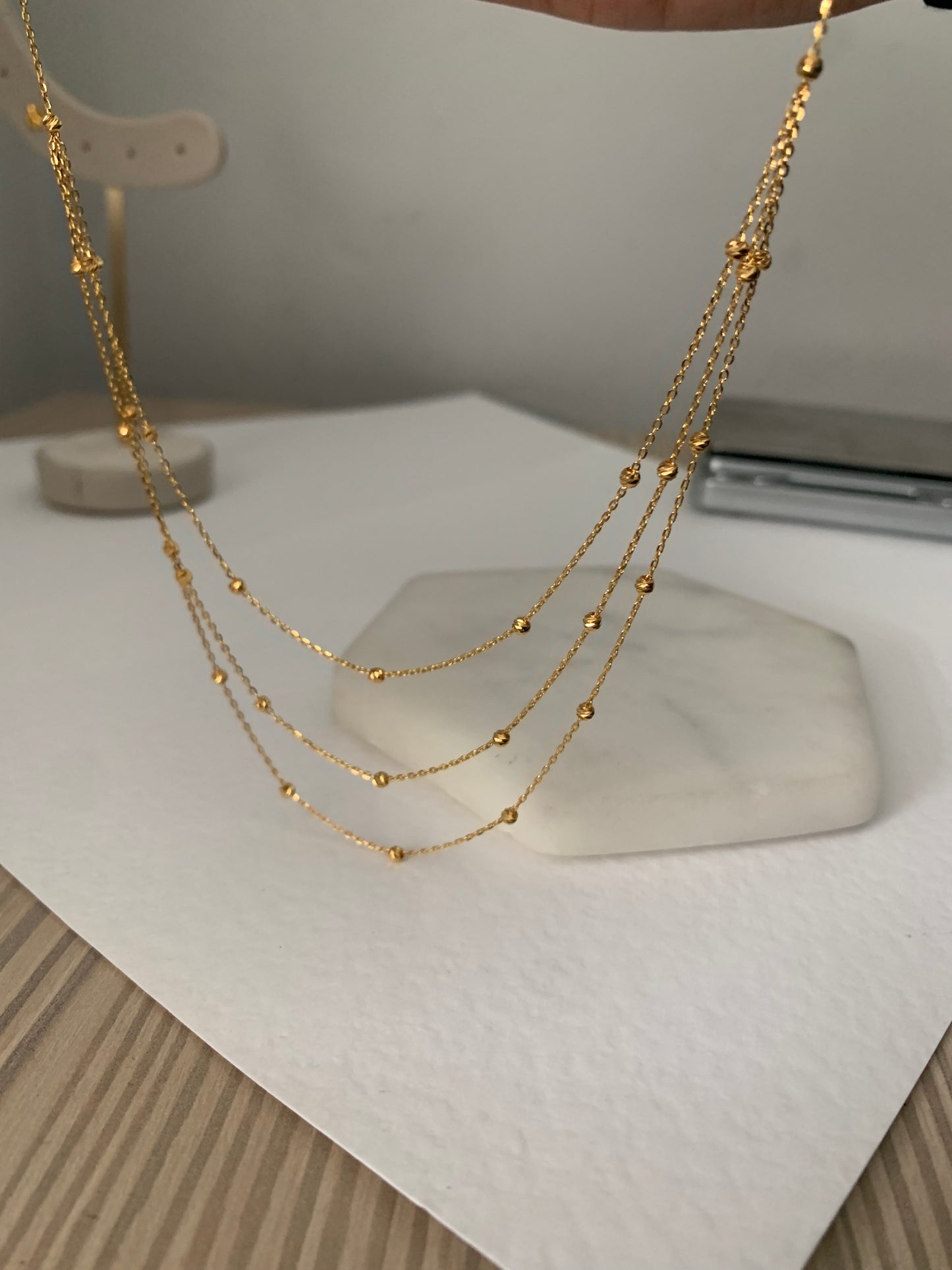 22ct Gold Triple Layered Chain