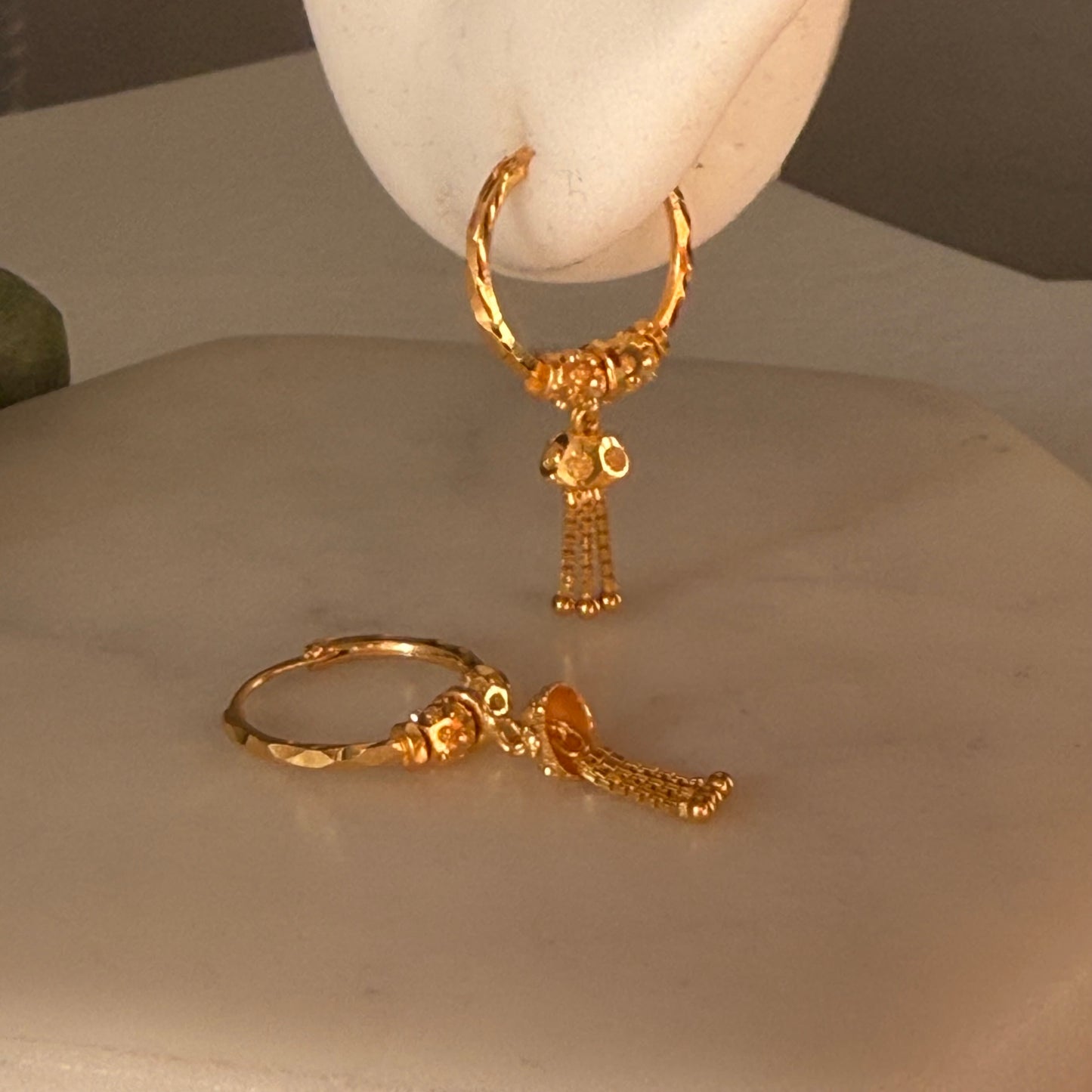 22ct gold small jumka pair