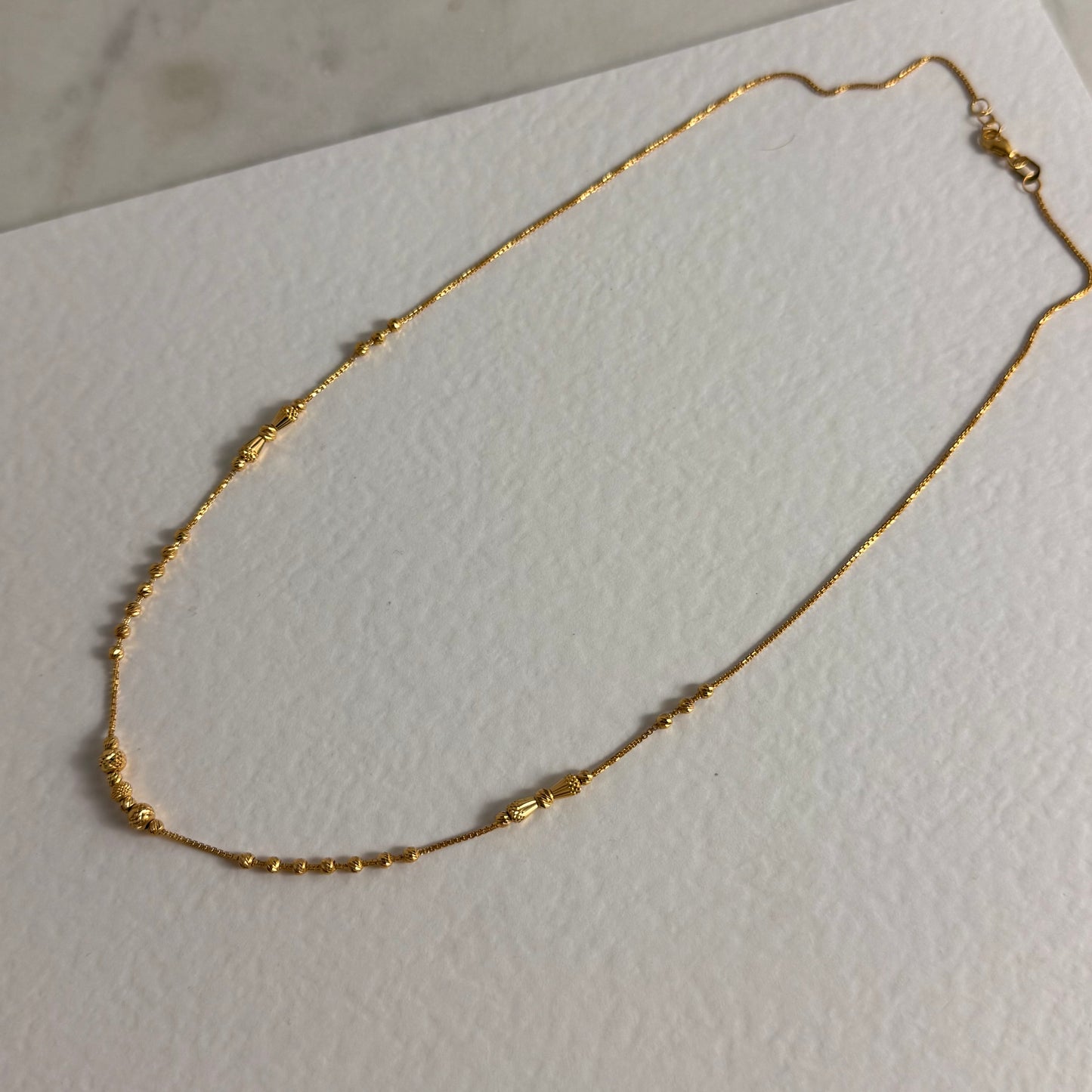 22ct gold mala | 18.5 inches