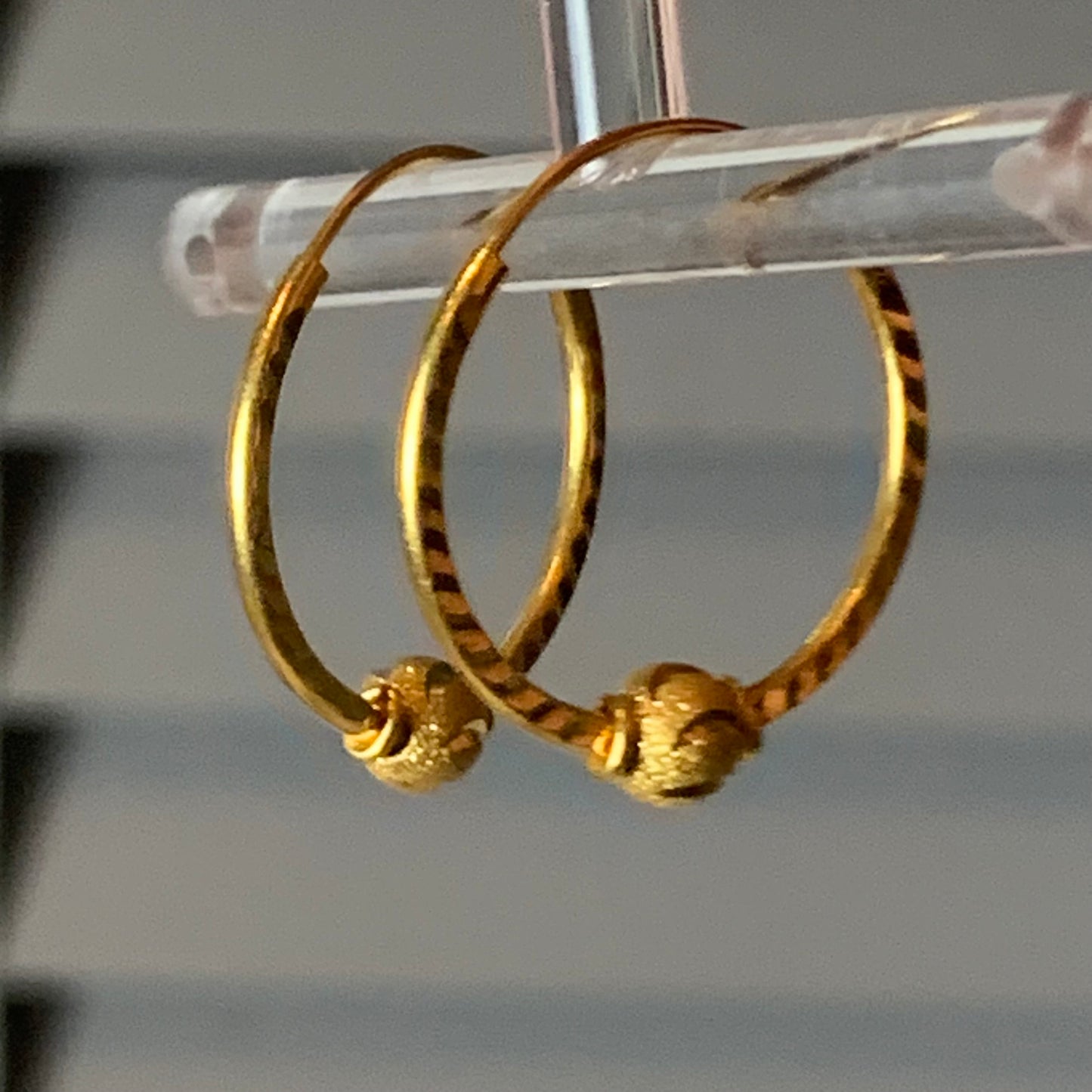22ct Gold Hoop Pair | 24mm