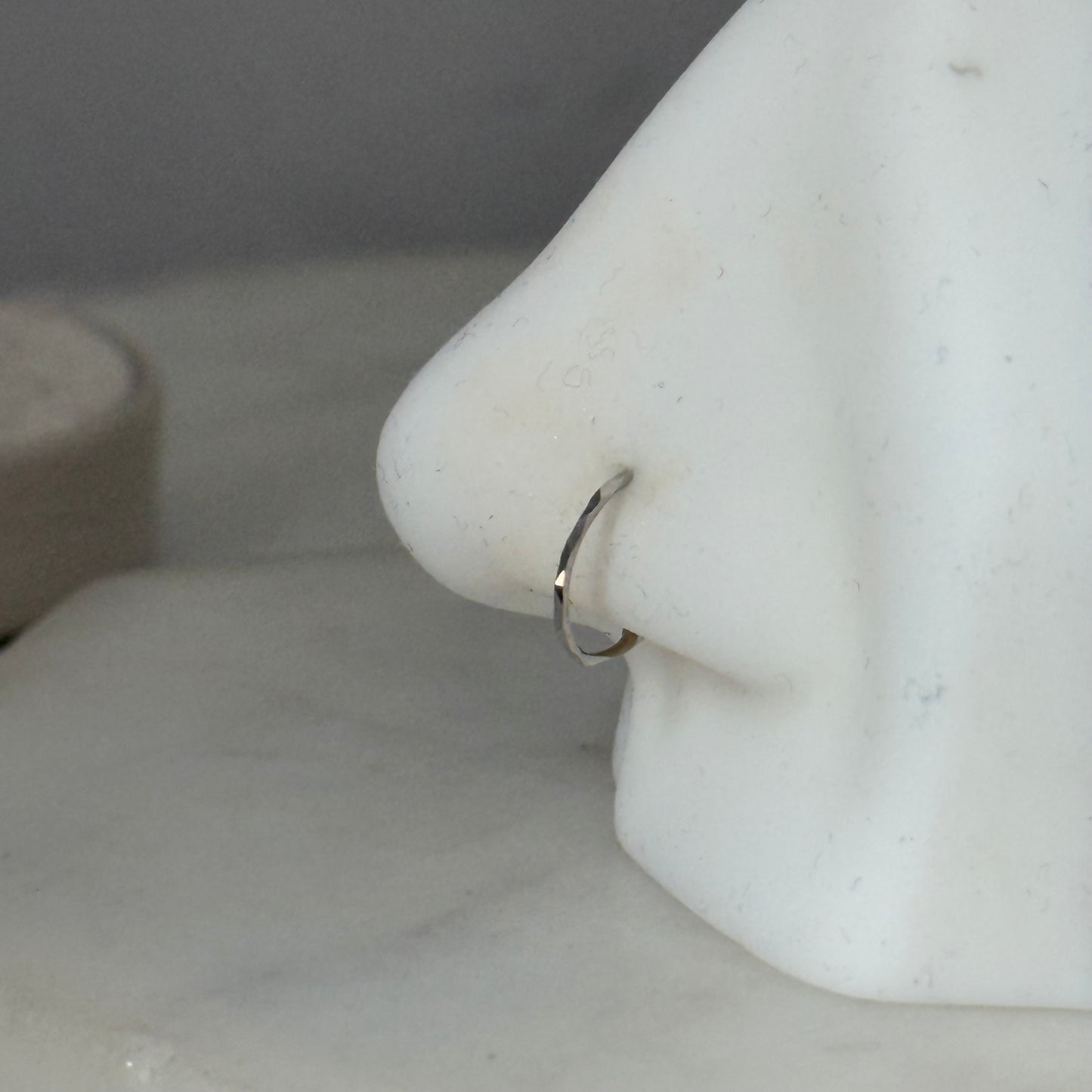 14ct white gold hoop | 9mm