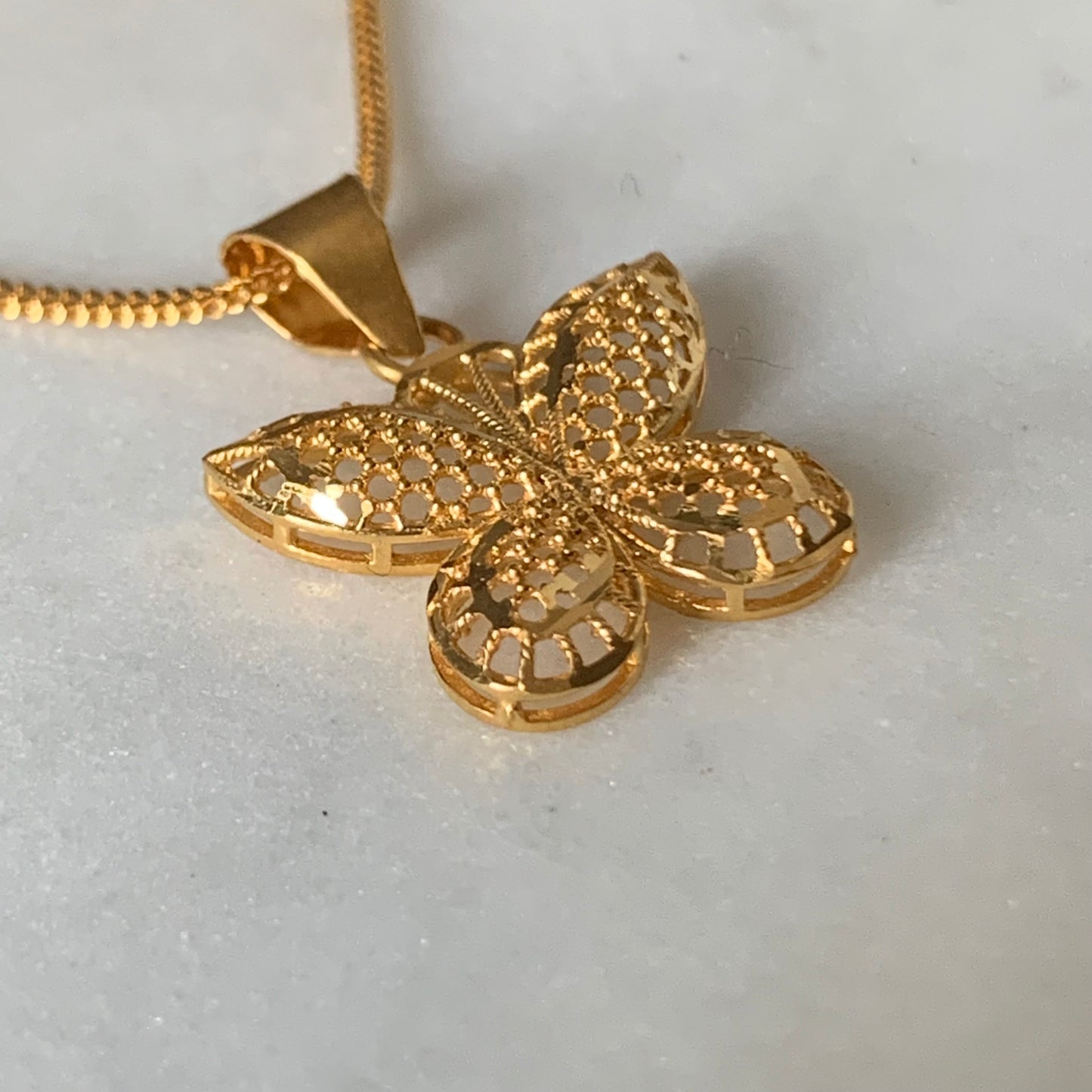 22ct Gold Butterfly Pendant