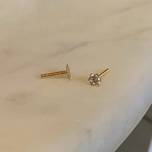 18ct Gold Stud | 2.5mm
