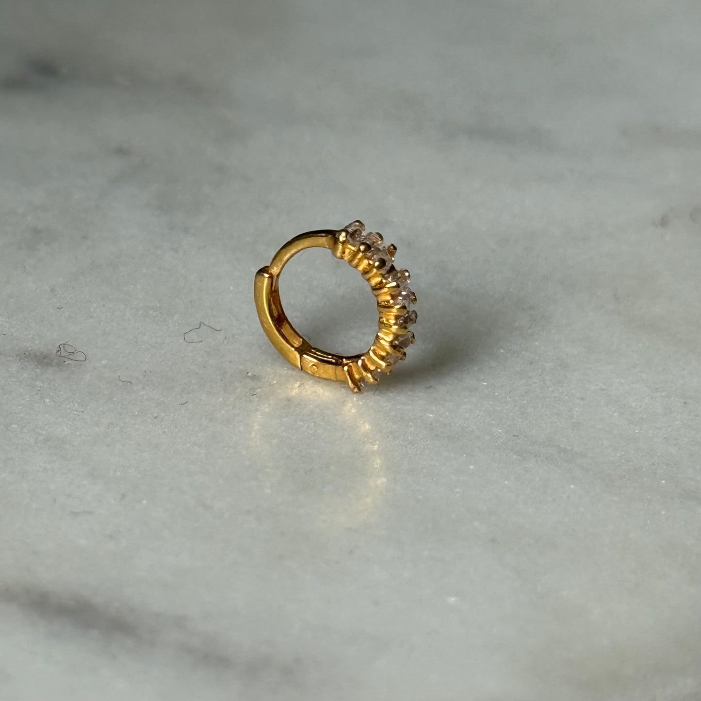 All gold cluster hoop | 6mm