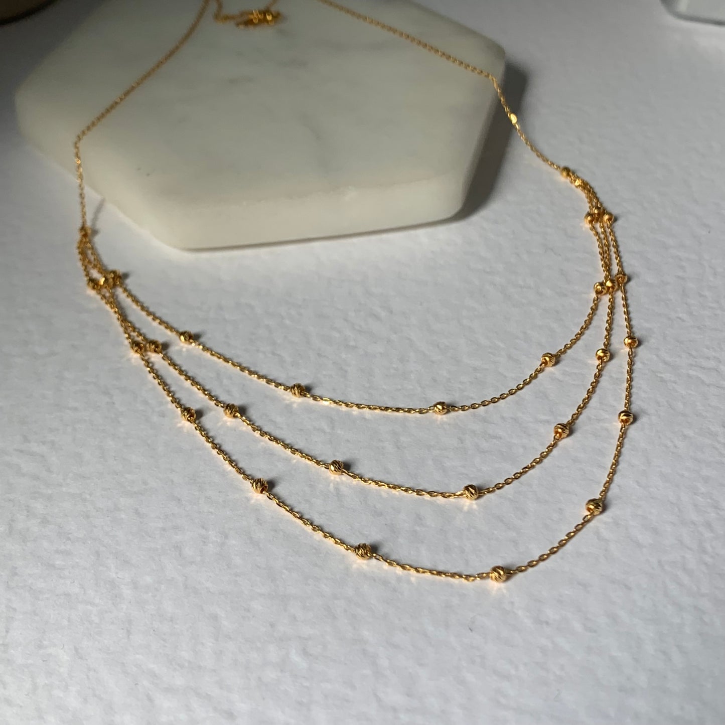 22ct Gold Triple Layered Chain