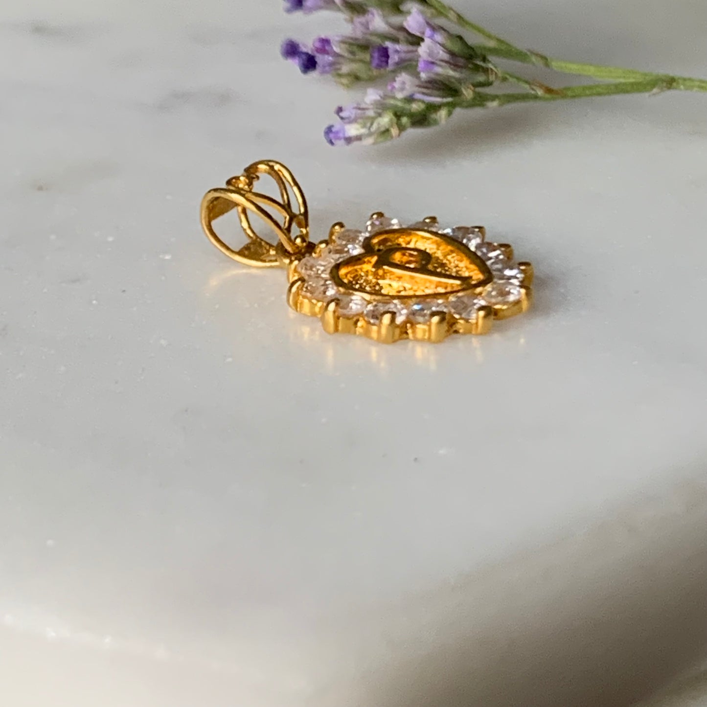 22ct Gold P Initial Pendant