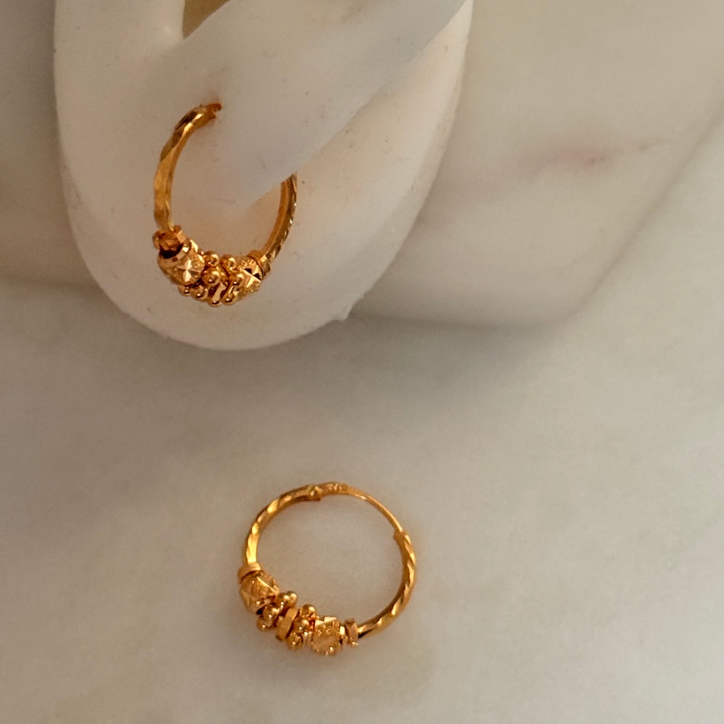 Sicily, 22ct gold hoop pair | small